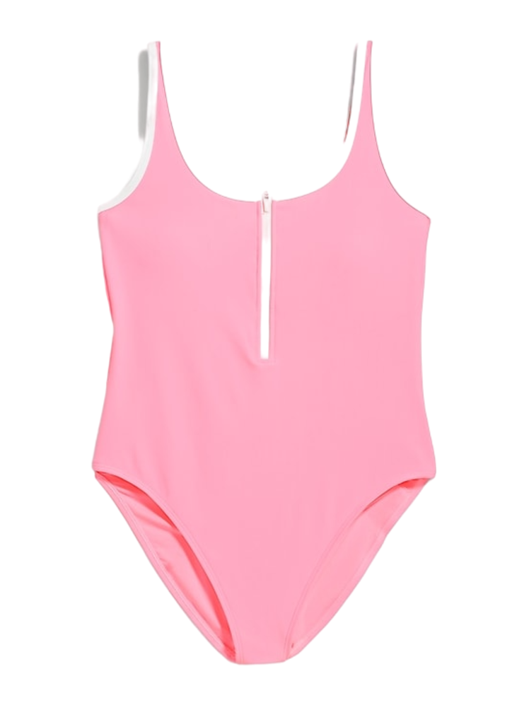 Old Navy Half Zip One-Piece Swimsuit