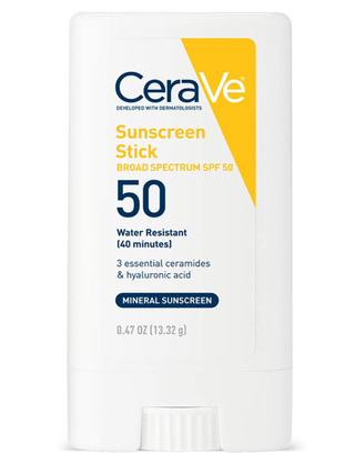 CeraVe Mineral Sunscreen Stick for Kids  Adults on a white background