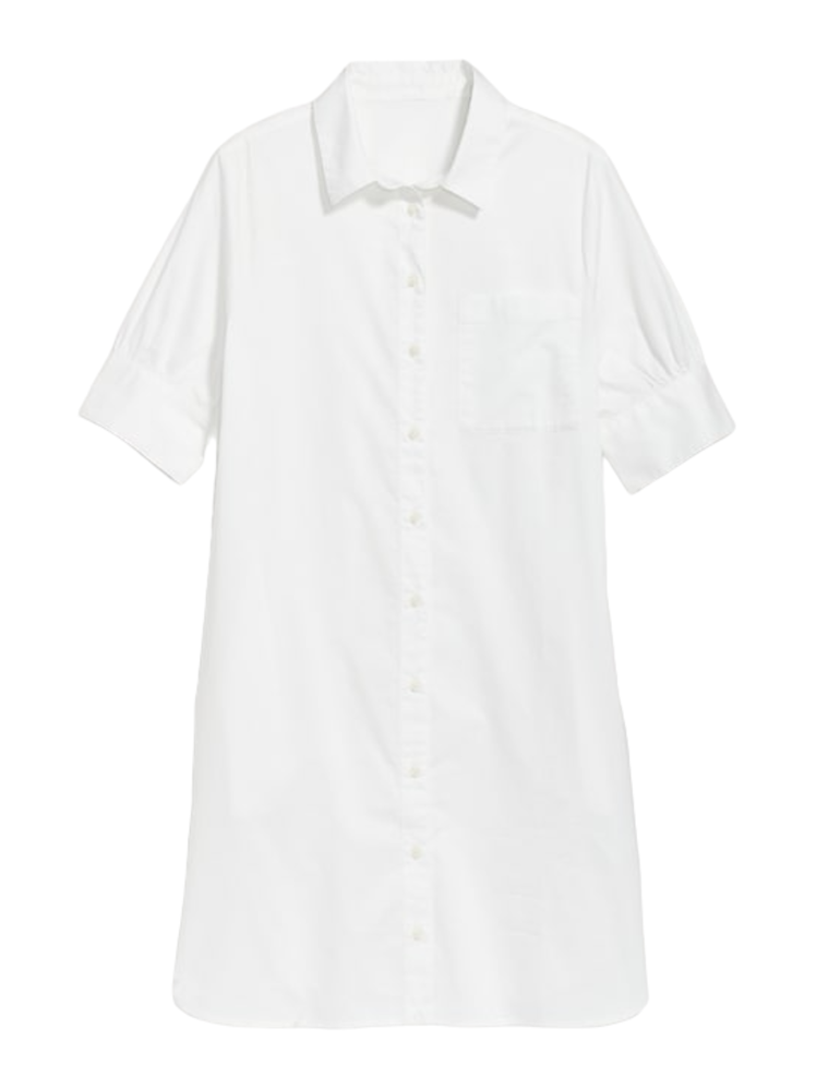 Short-Sleeve Shirt Dress