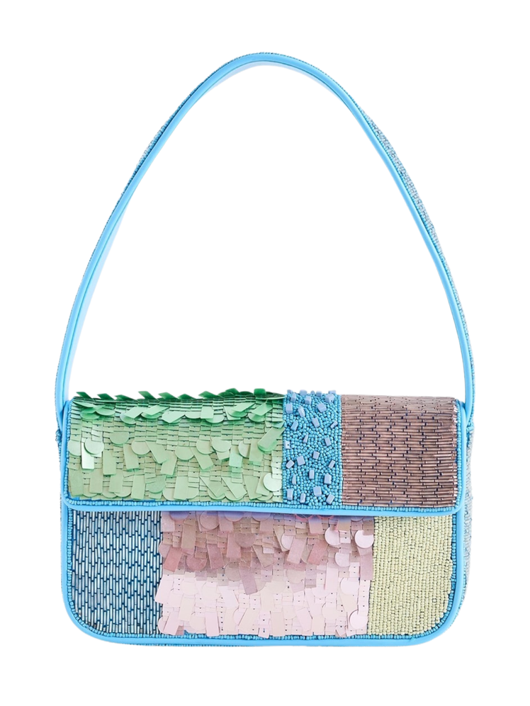 Staud Tommy Patchwork Shoulder Bag