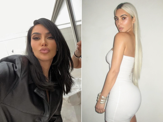 kim kardashian hair before and after